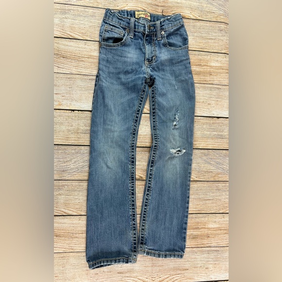 Wrangler 20x Western Cowboy Denim Blue Jeans Boys Size 10 Slim - Picture 1 of 7